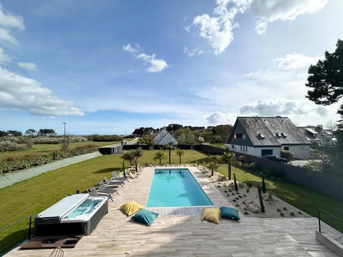 Superbe Villa Tout Confort Avec Piscine Chauffee Er Couverte Et Spa A 2 Pas De La Plage Fouesnant Dış mekan fotoğraf