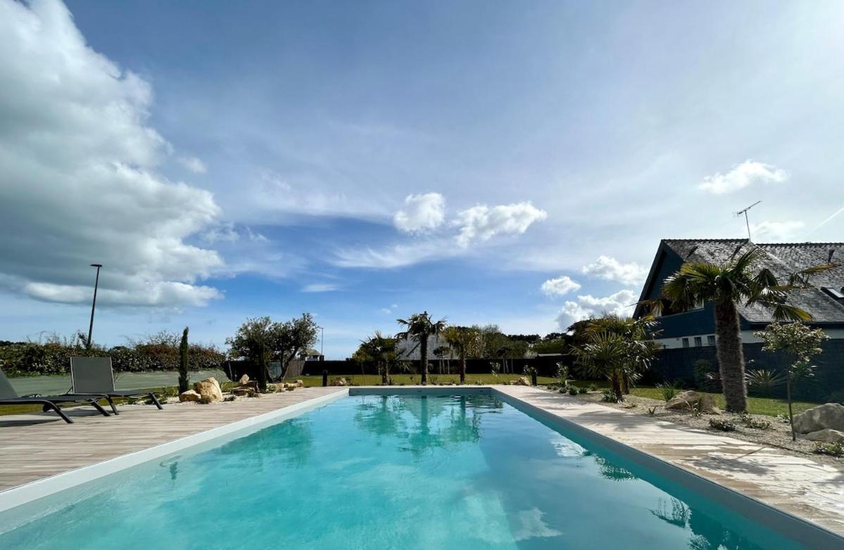 Superbe Villa Tout Confort Avec Piscine Chauffee Er Couverte Et Spa A 2 Pas De La Plage Fouesnant Dış mekan fotoğraf